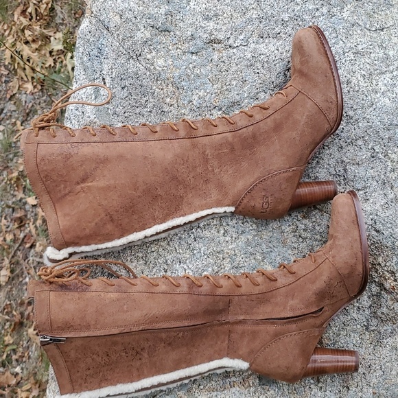 UGG Shoes - Ugg Camille Tall Heeled Winter Boots Size 9